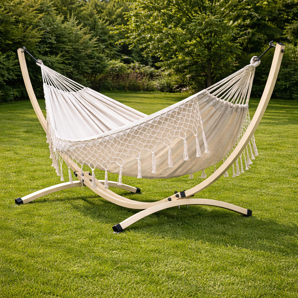 Hamac sur pied 2 places - Ecru